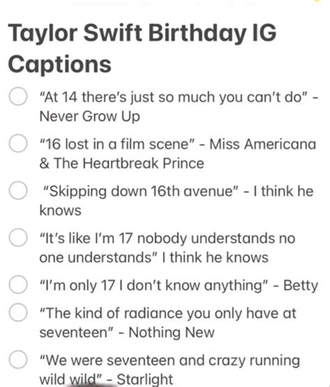 taylor swift birthday lyrics|taylor swift 18th birthday captions.